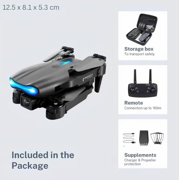 E99 Drone with 4K Camera, Bluetooth, 400 RPM, 5 Hours Battery Life