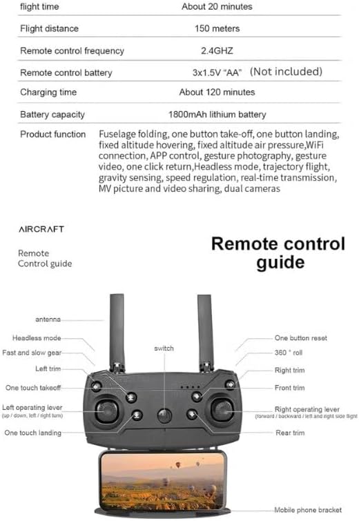 E99 Drone with 4K Camera, Bluetooth, 400 RPM, 5 Hours Battery Life