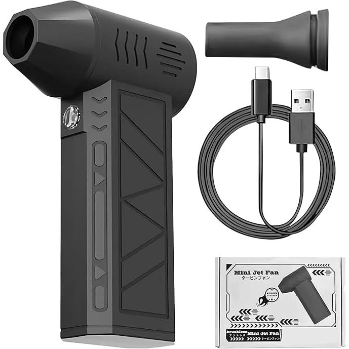Cordless High-Power Mini Jet Fan – Portable Rechargeable Turbo Air Blower.