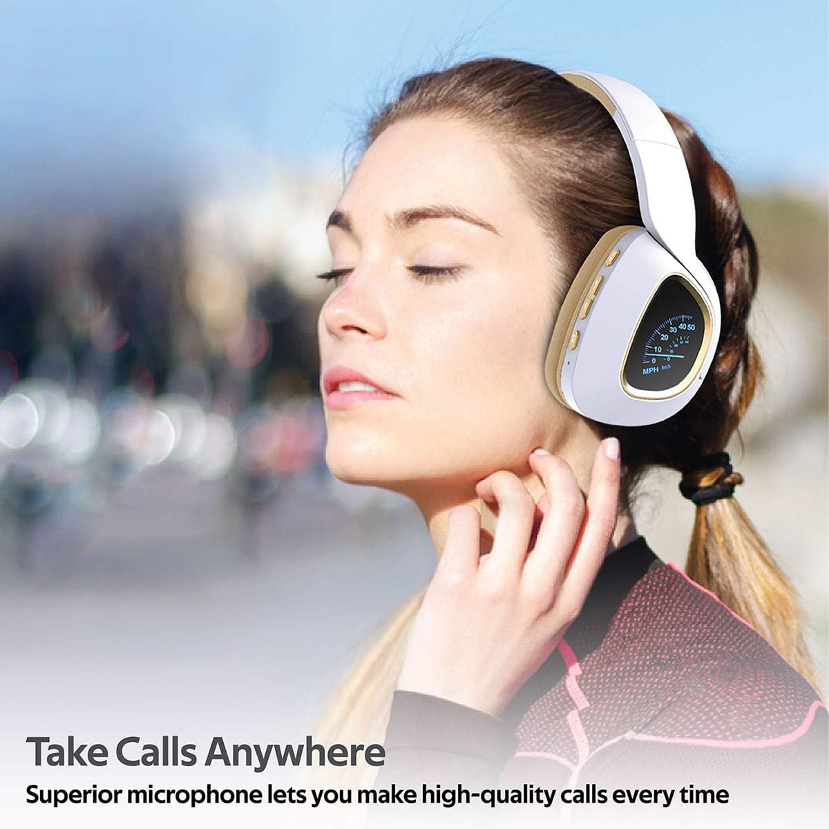 Promate Bavaria Wireless Bluetooth Headphones – Deep Bass & LED Earcups