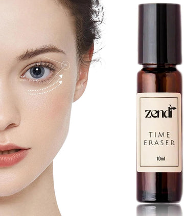 Zendi Time Eraser Eye Roller with Castor Oil & Frankincense – Helps Reduce Under-Eye Bags, Puffiness & Wrinkles