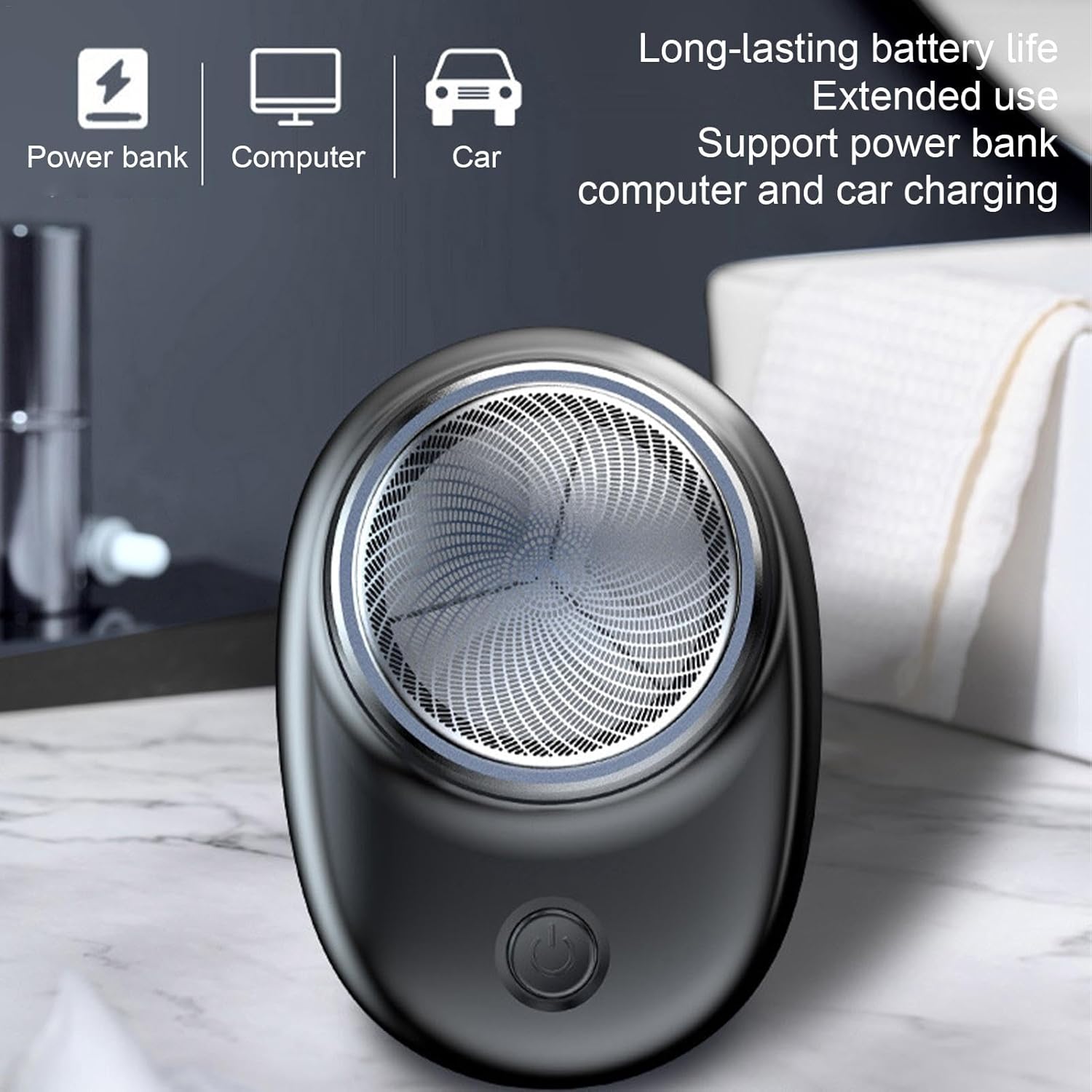 Portable Men's Electric USB Rechargeable Shaver & Precise Trimmer Grooming Tool For Men