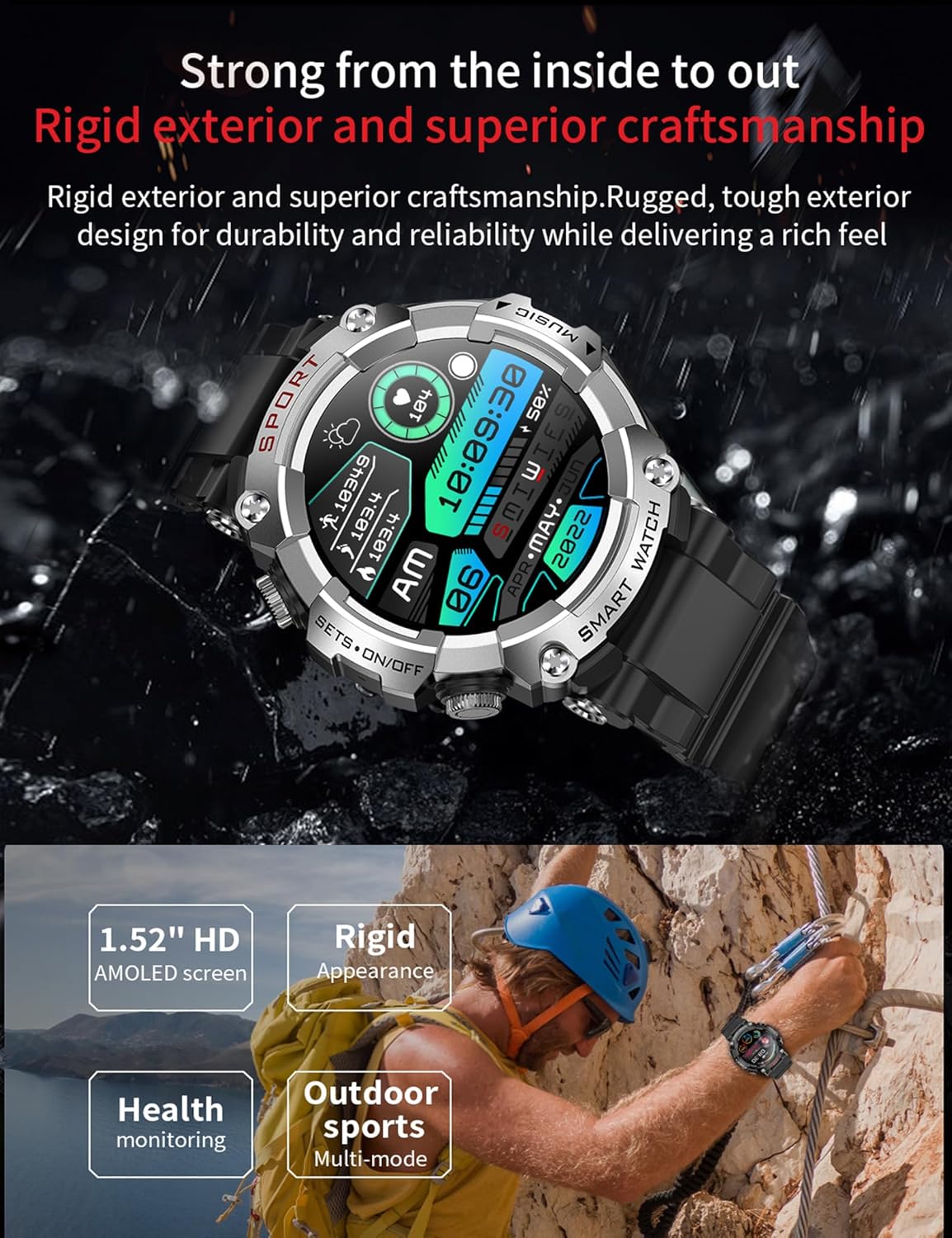 Smart Watch with Wireless Earbuds – Bluetooth Calling, Fitness Tracker & Sports Watch for Men
