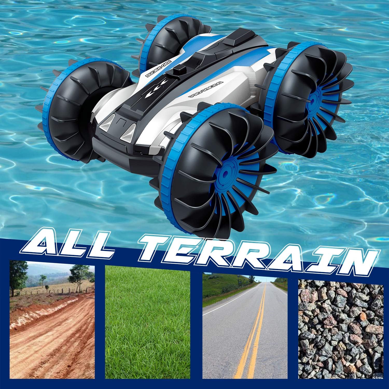 Amphibious Remote Control Car – Waterproof RC Monster Truck & Boat for Land and Water Adventures