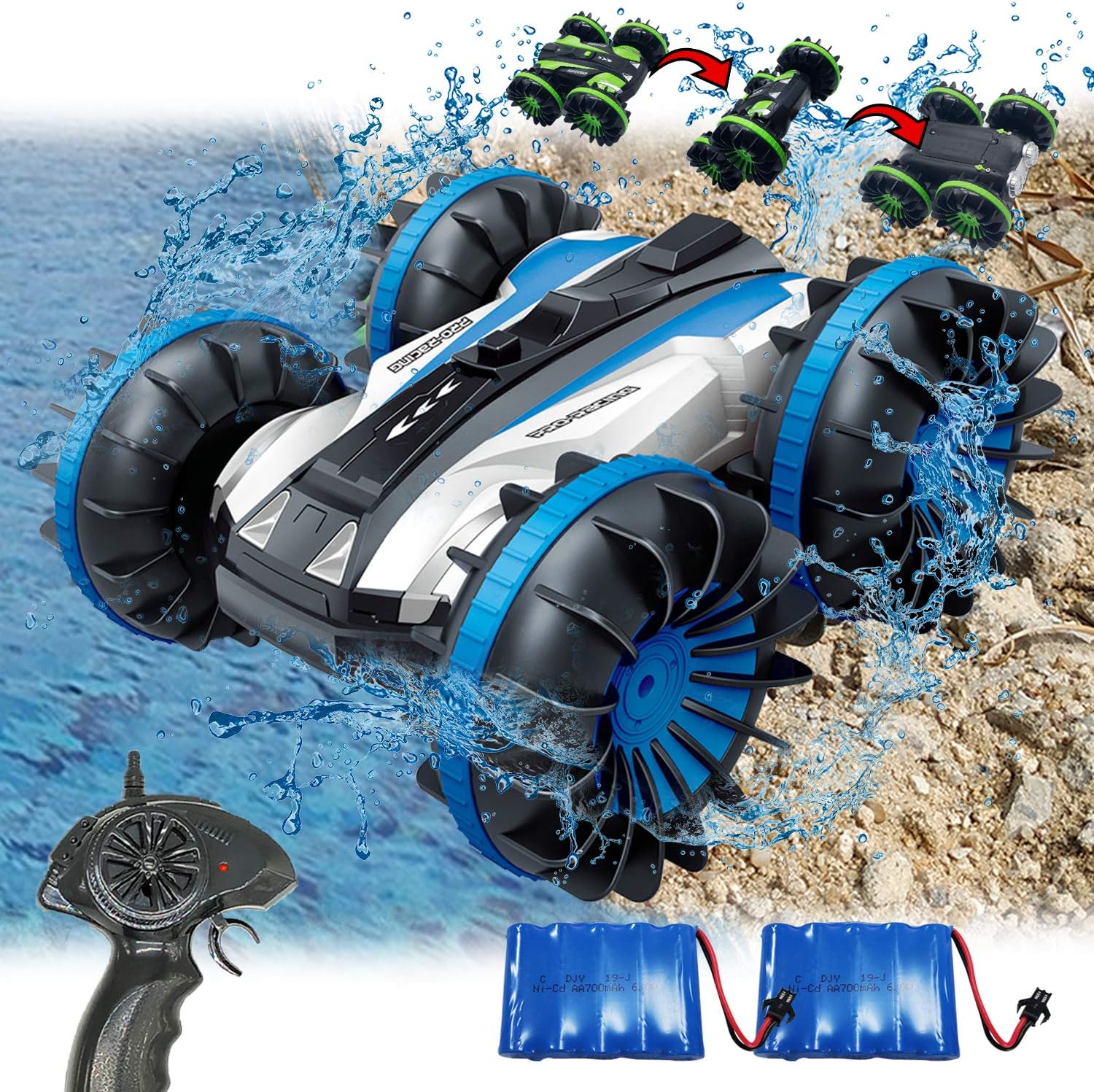 Amphibious Remote Control Car – Waterproof RC Monster Truck & Boat for Land and Water Adventures