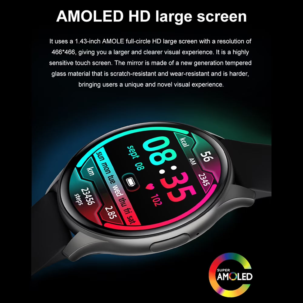 Y15 AMOLED Smart Watch with Bluetooth Calling – Sports Fitness Tracker, Pink