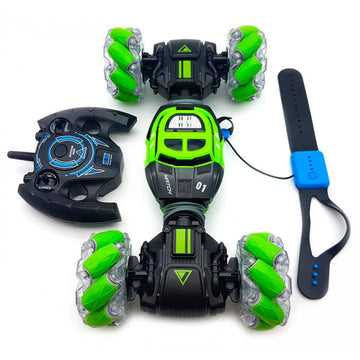 Powerextra 2.4GHz Gesture Sensor Watch Remote Control with USB Charging Cable for RC Stunt Car