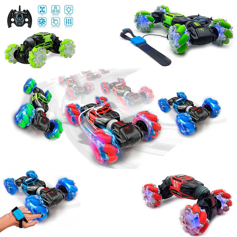 Powerextra 2.4GHz Gesture Sensor Watch Remote Control with USB Charging Cable for RC Stunt Car