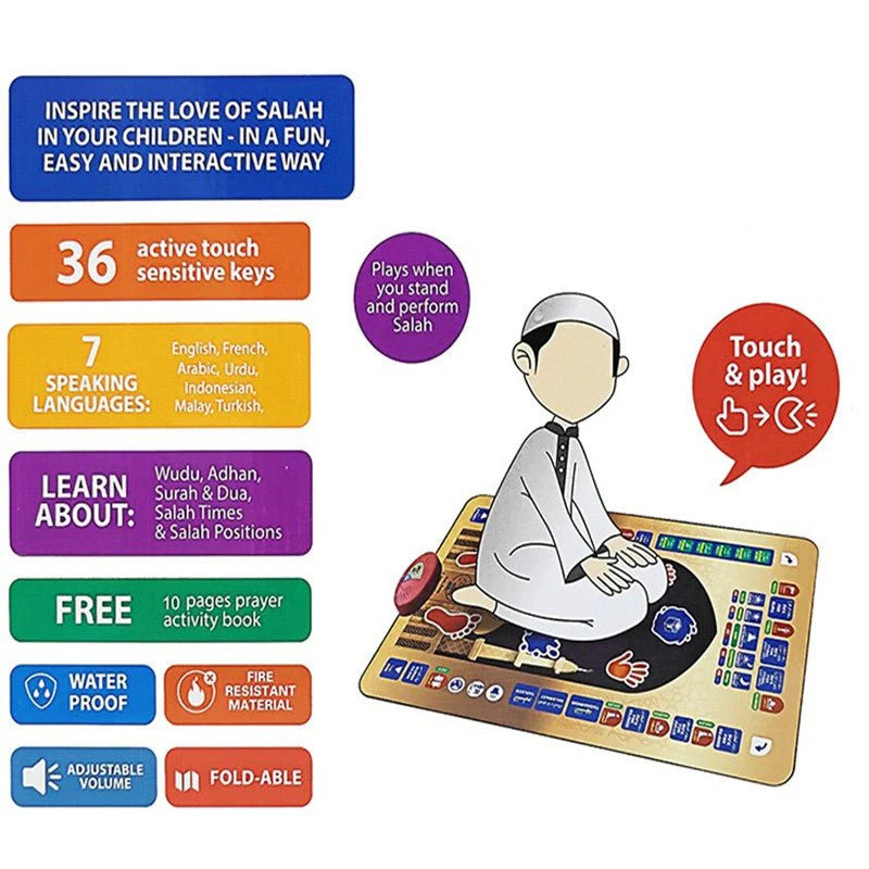 Interactive Educational Prayer Mat for Kids | Fun, Easy & Engaging Learning